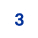 Icon of the number three (3)
