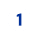 Icon of the number 1 (one)